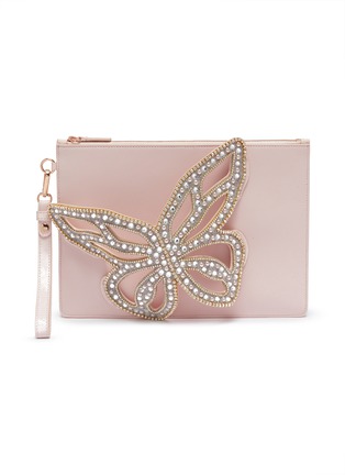 Main View - Click To Enlarge - SOPHIA WEBSTER - 'Flossy' butterfly appliqué leather pouch