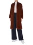 Figure View - Click To Enlarge - VINCE - Belted faux fur coat