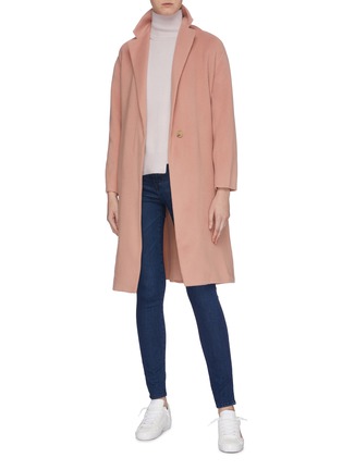 Figure View - Click To Enlarge - VINCE - Belted brushed wool melton coat