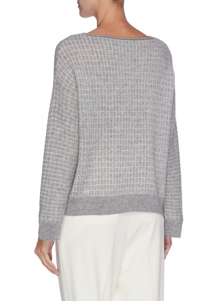 Back View - Click To Enlarge - VINCE - Grid check knit top