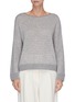 Main View - Click To Enlarge - VINCE - Grid check knit top