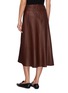Back View - Click To Enlarge - VINCE - Sash tie lambskin leather midi skirt
