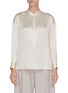 Main View - Click To Enlarge - VINCE - Pyjama pinstripe silk satin shirt