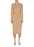 Main View - Click To Enlarge - VINCE - V neck side slit knit dress