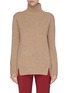 Main View - Click To Enlarge - VINCE - Slit hem turtleneck cashmere sweater