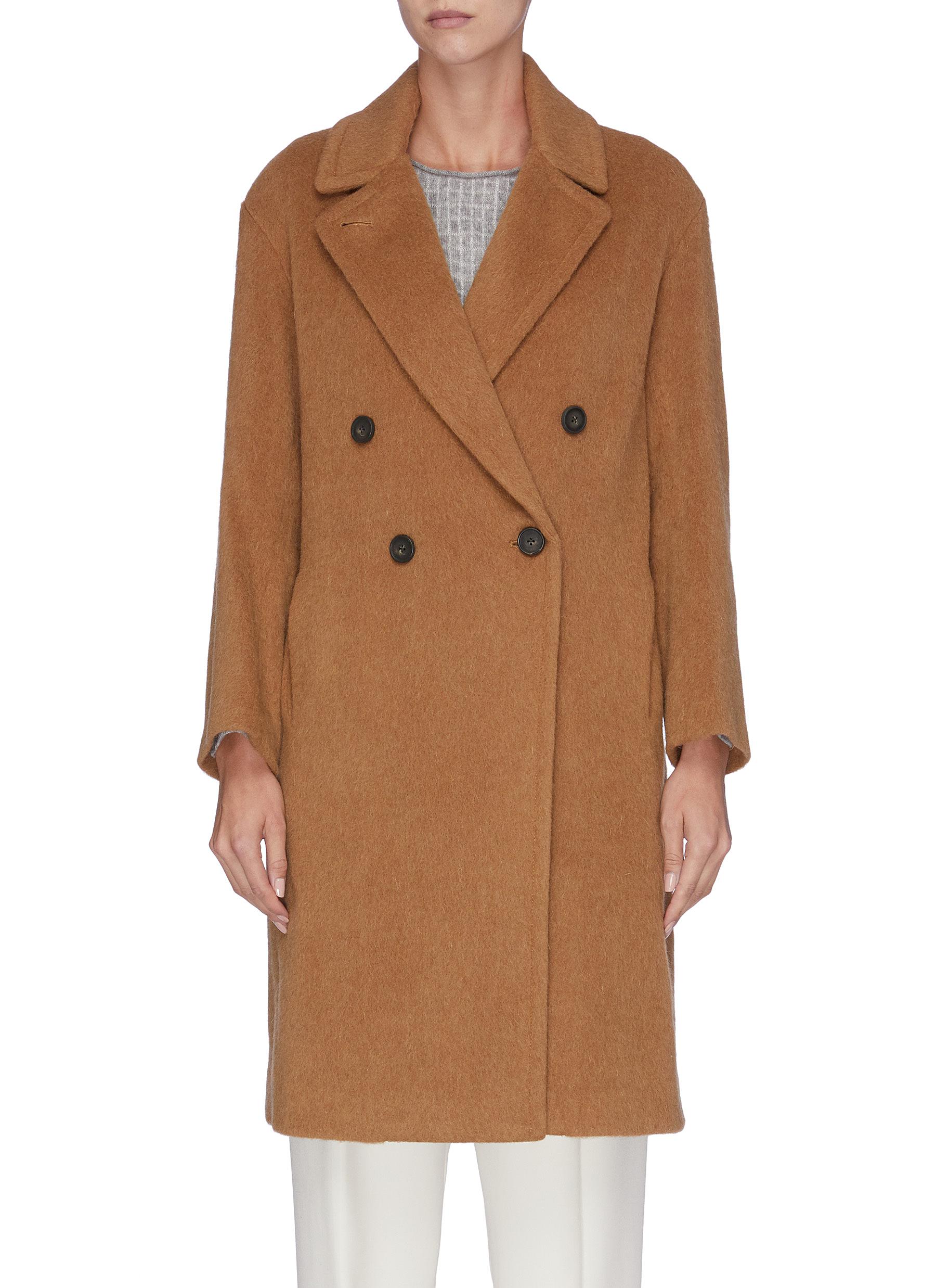 Wool blend double-breasted coat by Vince