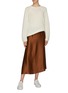 Figure View - Click To Enlarge - THEORY - Stripe cashmere open knit sweater