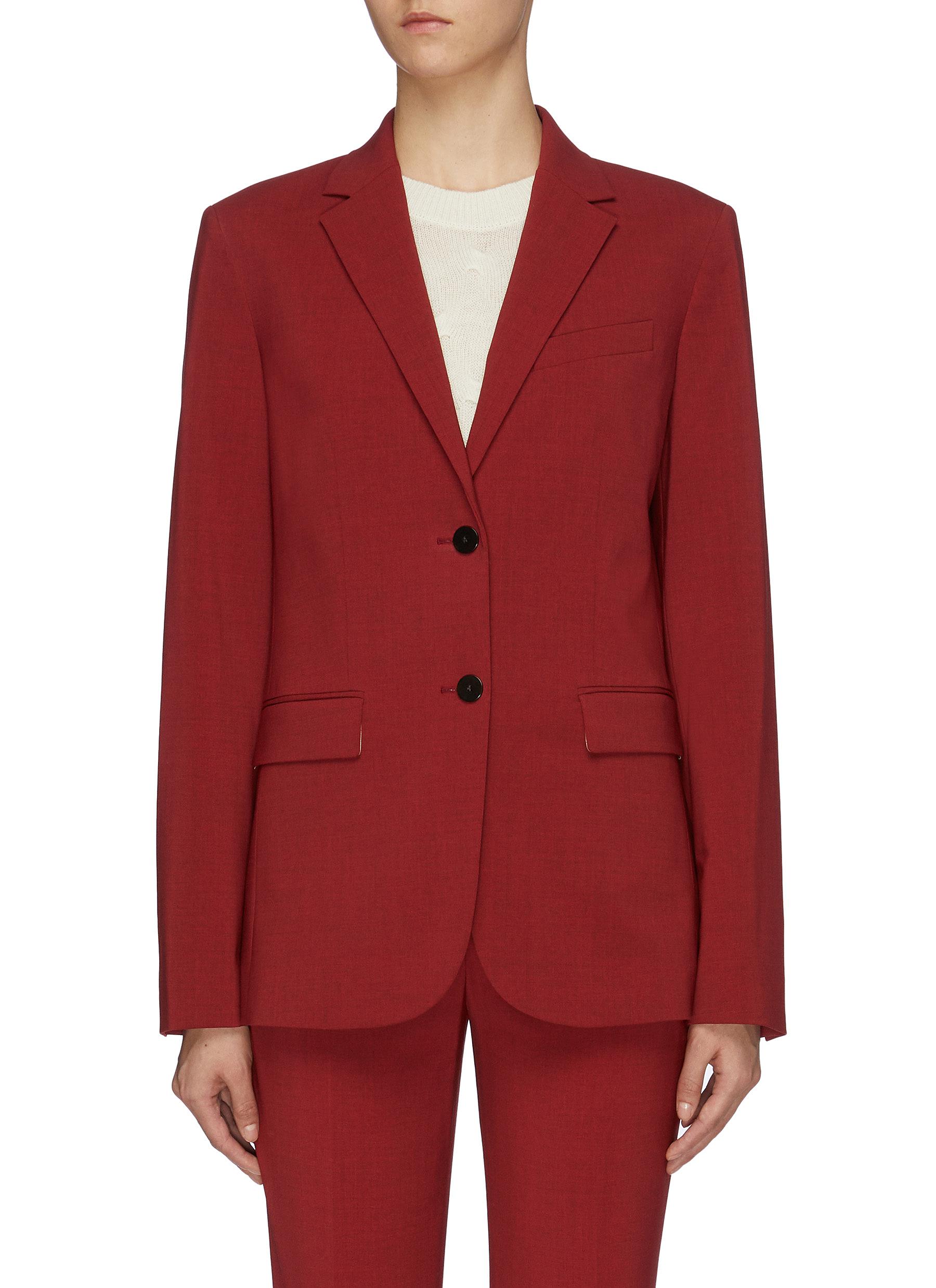 Notched lapel virgin wool blazer by Theory