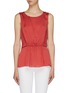 Main View - Click To Enlarge - THEORY - Tie back shirred silk sleeveless top
