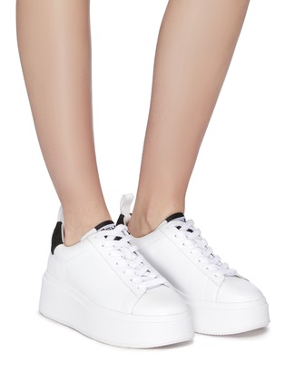 Figure View - Click To Enlarge - ASH - 'Moon' platform leather sneakers
