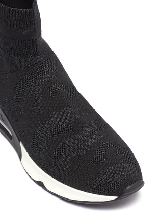 Detail View - Click To Enlarge - ASH - 'Lulu' camouflage sock knit high top sneakers