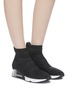 Figure View - Click To Enlarge - ASH - 'Lulu' camouflage sock knit high top sneakers