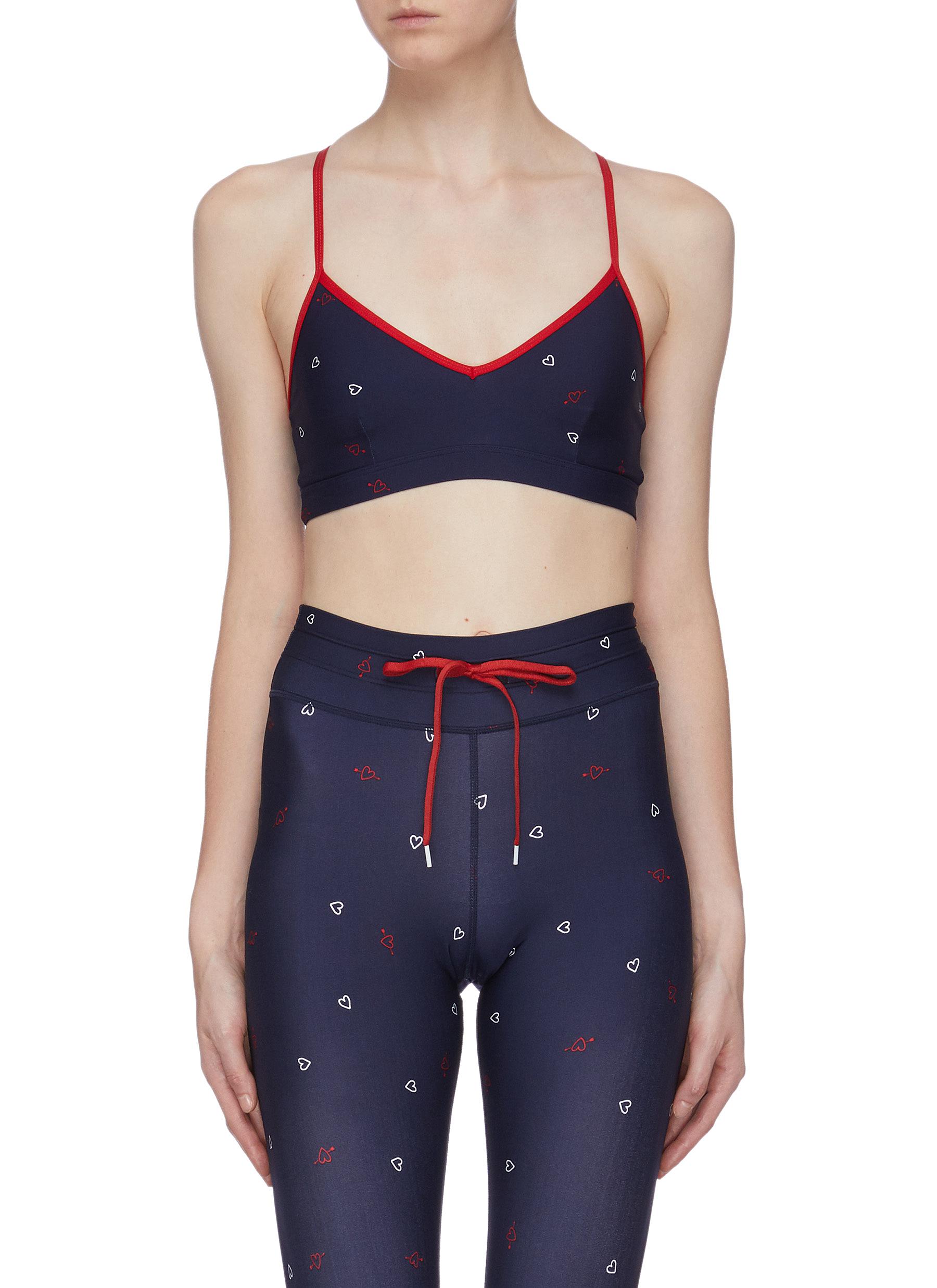 Love Andie heart print sports bra by The Upside