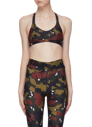 Main View - Click To Enlarge - THE UPSIDE - 'Jungle Sophie' camoflage print sports bra
