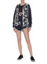 Figure View - Click To Enlarge - THE UPSIDE - 'Peony Ash' floral print track jacket