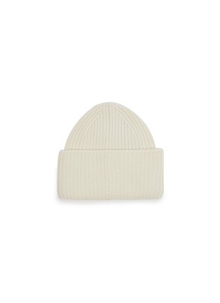 Figure View - Click To Enlarge - ACNE STUDIOS - Face patch wool rib knit beanie hat