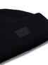 Detail View - Click To Enlarge - ACNE STUDIOS - Face patch wool rib knit beanie