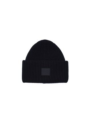 Main View - Click To Enlarge - ACNE STUDIOS - Face patch wool rib knit beanie