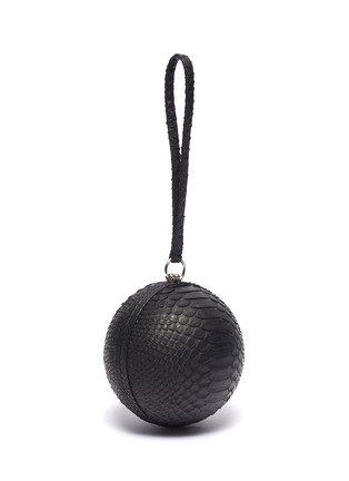 Detail View - Click To Enlarge - GELAREH MIZRAHI - Python leather sphere clutch