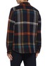 Back View - Click To Enlarge - MAISON FLANEUR - Check plaid knit shirt jacket
