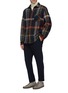 Figure View - Click To Enlarge - MAISON FLANEUR - Check plaid knit shirt jacket