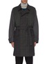 Main View - Click To Enlarge - MAISON FLANEUR - Belted colourblock patchwork trench coat