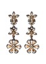 Main View - Click To Enlarge - OSCAR DE LA RENTA - Swarovski crystal floral drop earrings