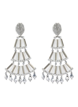 Main View - Click To Enlarge - OSCAR DE LA RENTA - Bead chandelier clip earrings
