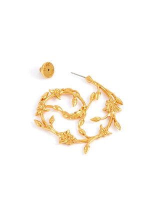 Detail View - Click To Enlarge - OSCAR DE LA RENTA - Swirling branch hoop earrings