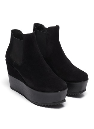 Detail View - Click To Enlarge - PEDRO GARCIA  - 'Franny' suede platform Chelsea boots