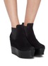 Figure View - Click To Enlarge - PEDRO GARCIA  - 'Franny' suede platform Chelsea boots