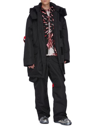 Figure View - Click To Enlarge - TEMPLA - x Raf Simons detachable hood PrimaLoft® oversized ski jacket