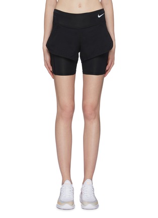 Main View - Click To Enlarge - NIKE - 'Eclipse' compression underlay Dri-FIT FLEX running shorts