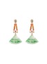 Main View - Click To Enlarge - LC COLLECTION JADE - Diamond sapphire ruby jade fan drop earrings