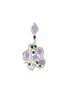 Main View - Click To Enlarge - LC COLLECTION JADE - Diamond jade 18k white gold swirl pendant