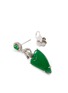Detail View - Click To Enlarge - LC COLLECTION JADE - Diamond jade 18k white gold drop earrings