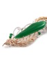 Detail View - Click To Enlarge - LC COLLECTION JADE - Diamond jade 18k gold brooch