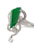 Detail View - Click To Enlarge - LC COLLECTION JADE - Diamond jade 18k white gold cutout twist ring
