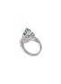 Figure View - Click To Enlarge - LC COLLECTION JADE - Diamond jade 18k white gold cutout twist ring