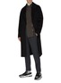 Figure View - Click To Enlarge - SOLID HOMME - Belted wool-cashmere melton coat