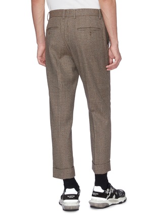 Back View - Click To Enlarge - SOLID HOMME - Houndstooth check wool suiting pants