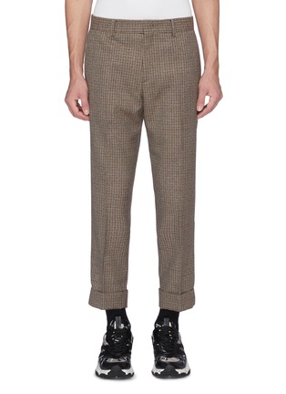 Main View - Click To Enlarge - SOLID HOMME - Houndstooth check wool suiting pants