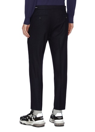 Back View - Click To Enlarge - SOLID HOMME - Zip waist wool pants