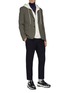 Figure View - Click To Enlarge - SOLID HOMME - Zip waist wool pants
