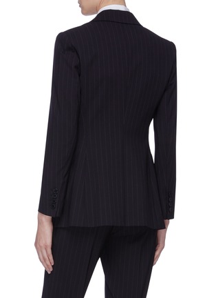 Back View - Click To Enlarge - THEORY - 'Etiennette' pinstripe virgin wool long blazer