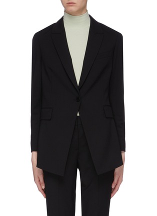Main View - Click To Enlarge - THEORY - 'Etiennette' peaked lapel wool long blazer