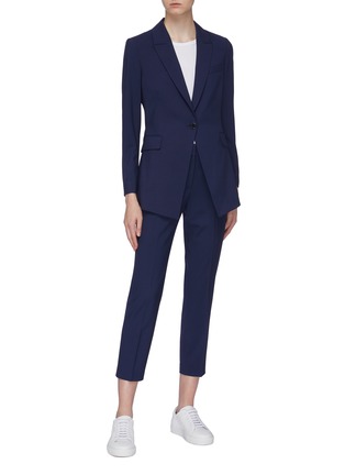 Figure View - Click To Enlarge - THEORY - 'Treeca' cropped wool suiting pants