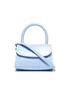 Main View - Click To Enlarge - BY FAR - Croc embossed mini leather top handle tote