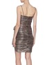 Back View - Click To Enlarge - REBECCA VALLANCE - 'Bellagio' tie side metallic stripe camisole dress