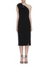 Main View - Click To Enlarge - REBECCA VALLANCE - 'Pipi' faux pearl trim bow one shoulder dress